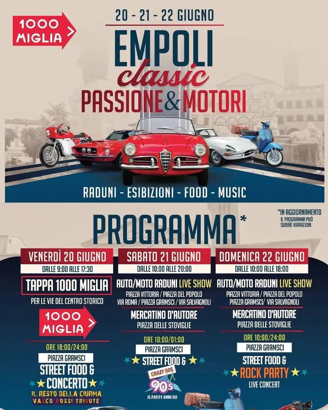 Image from Comune di Empoli: 🚗 *La 1000 Miglia passa da Empoli, orari e programma dell'attesa tapp...