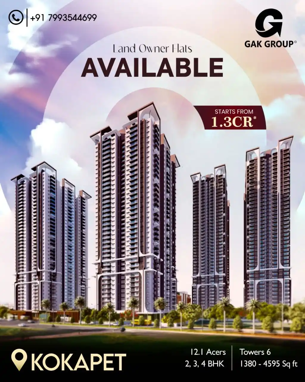 Image from GAK Group: * Landowner Units Available in *Rajapushpa Pristinia,* *HMDA/RERA App...