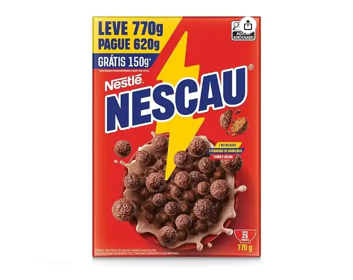 Image from Ofertas Mundo Conectado: **Nescau Cereal Matinal Tradicional Leve 770G Embalagem Econômica, por...