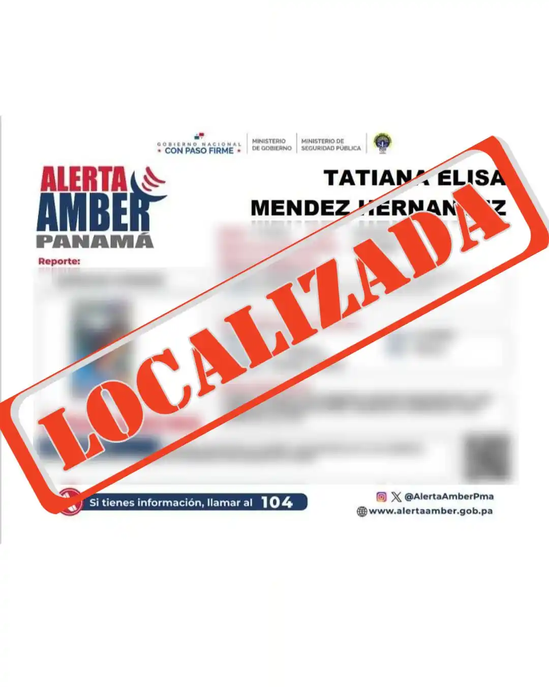 Image from Alerta Amber Panamá: <a class="text-blue-500 hover:underline cursor-pointer" href="/hashtag...