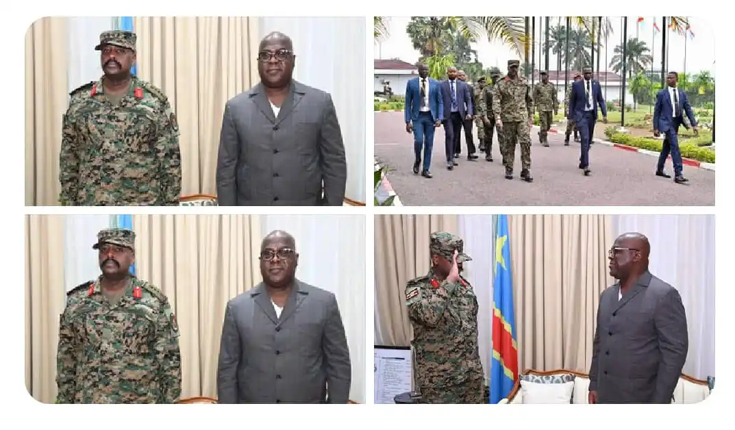 Image from TOPACTU24.CD: *RDC / OUGANDA / LE CHEF DE L'ARMÉE OUGANDAISE REÇU PAR LE PRÉSIDENT T...