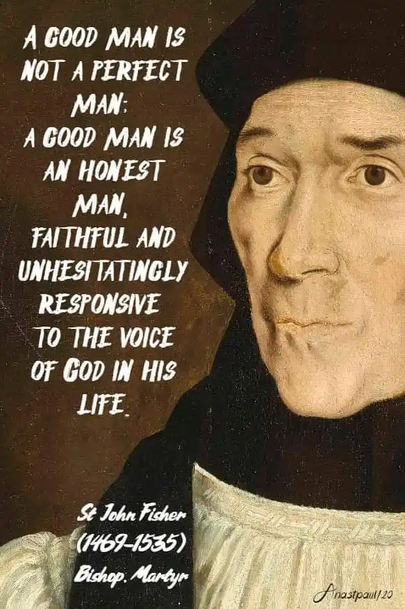 Image from DIVINE RETREAT UPDATES AND PRAYERS: _*🌹†SAINT OF THE DAY†🌹*_ _*SAINT JOHN FISHER, Bishop & Martyr.*_ _...