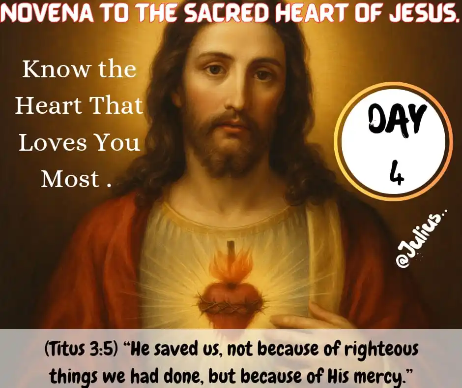 Image from DIVINE RETREAT UPDATES AND PRAYERS: *SHALOM* *DAY 4 -NOVENA TO THE SACRED HEART OF JESUS* *THEME: KNOW T...