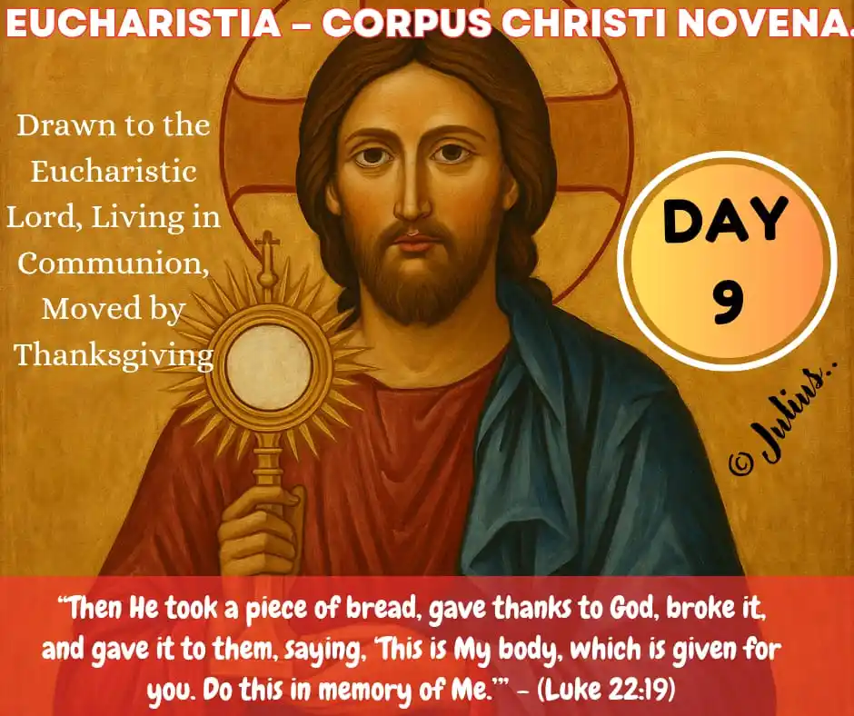 Image from DIVINE RETREAT UPDATES AND PRAYERS: *SHALOM*  *DAY 9 -EUCHARISTIA - CORPUS CHRISTI NOVENA*  *SATURDAY - 21...