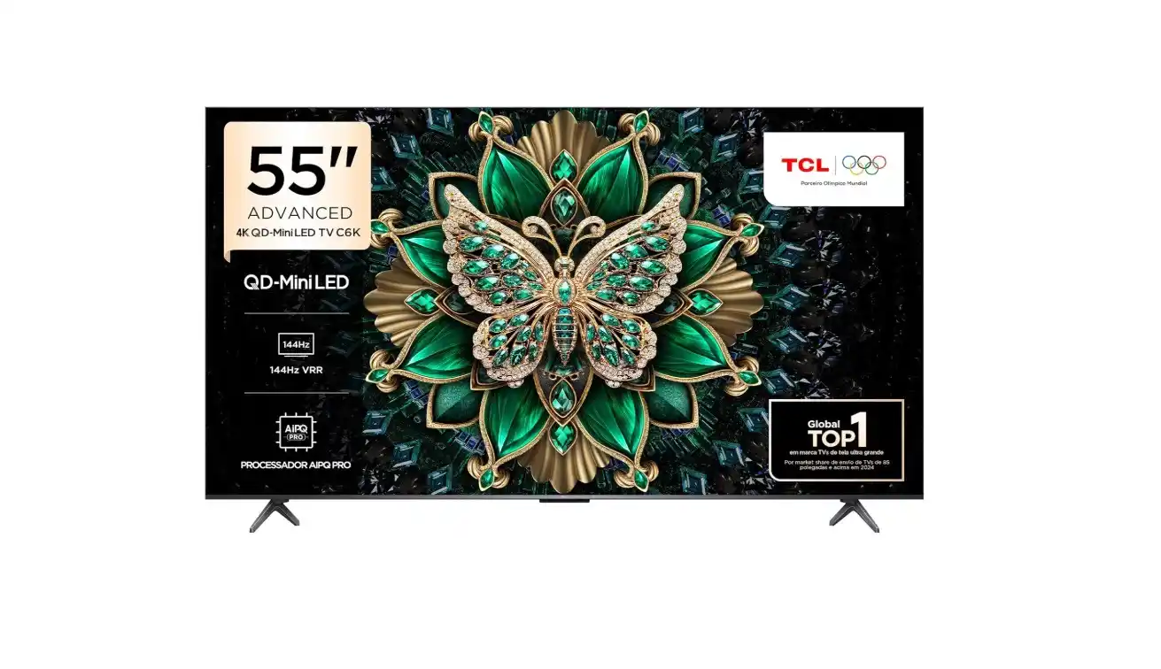 Image from Ofertas Mundo Conectado: **Smart TV TCL 55" PREMIUM 4K QD-Mini LED TV, Preto, por R$3.229,05** ...