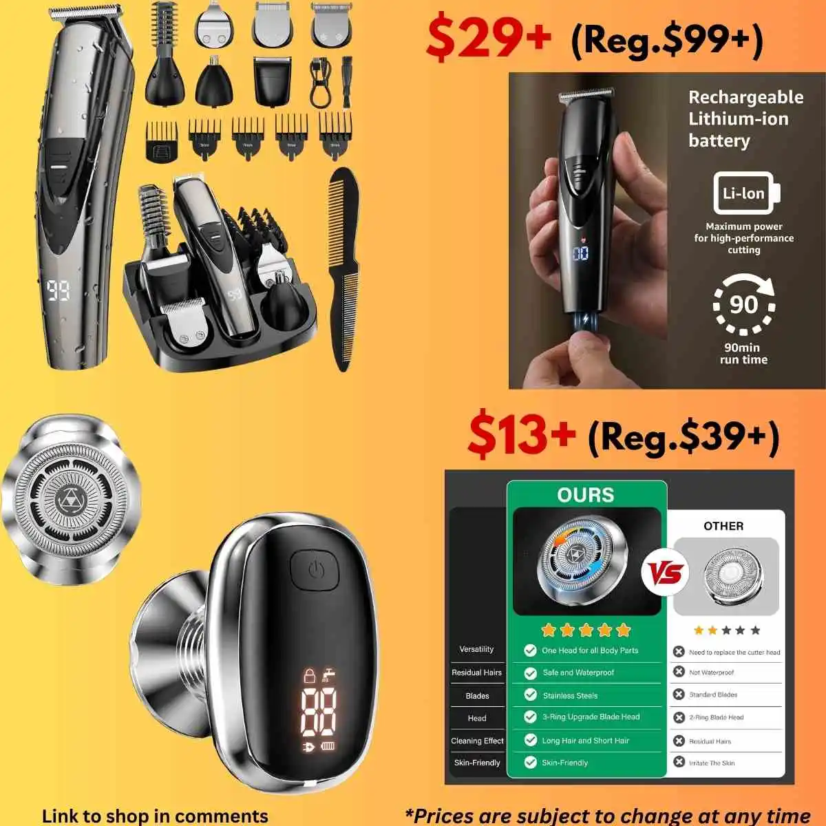 Image from Smart Savers Unite - Deals & Updates: Snag cordless grooming kit for men and wet and dry electric razors for...