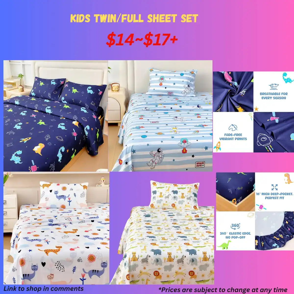 Image from Smart Savers Unite - Deals & Updates: Snag fab deal on kids’ sheet set! (Ad) (Commission earned) https://sma...