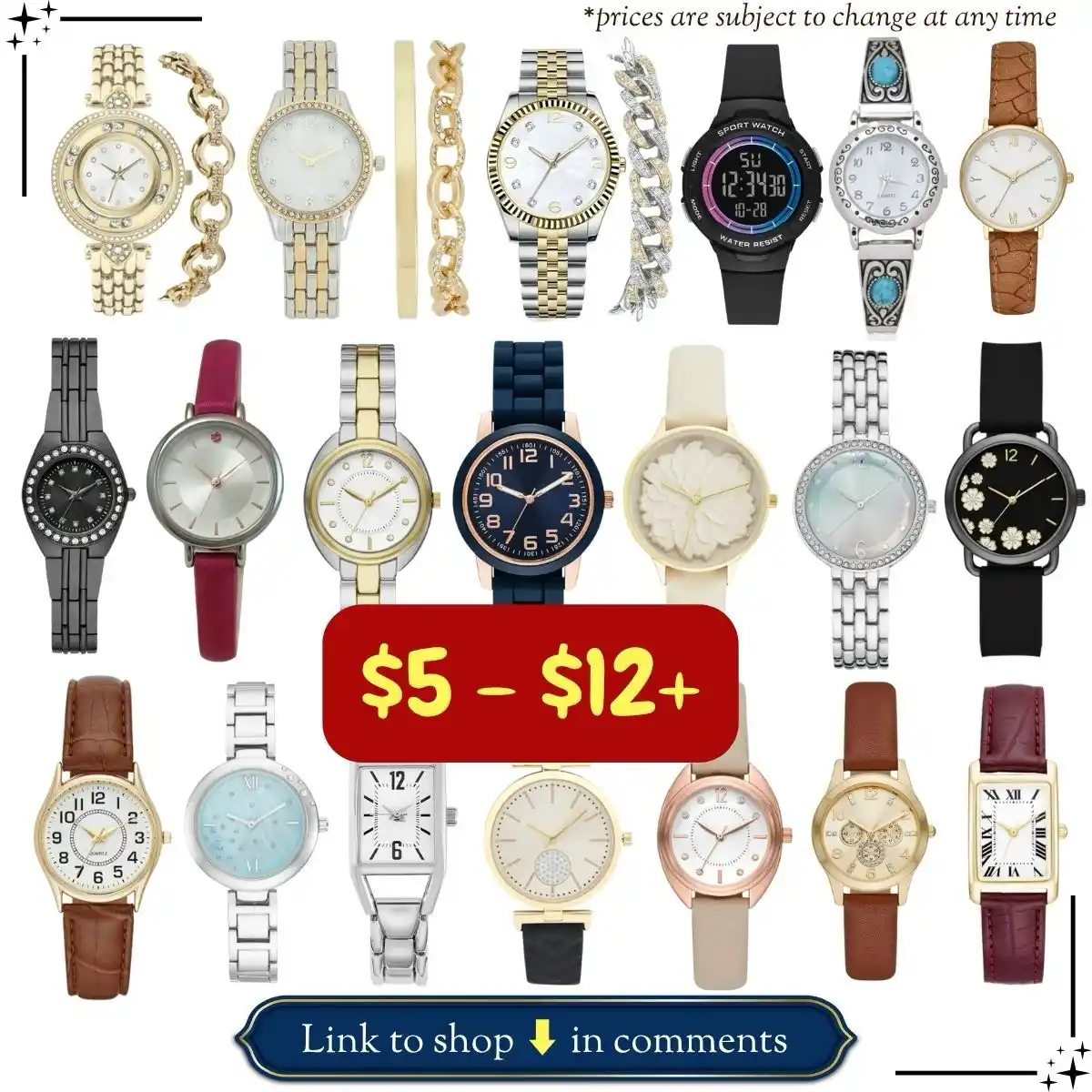 Image from Smart Savers Unite - Deals & Updates: Snag women's watches starting at $5+! <a class="text-blue-500 hover:un...