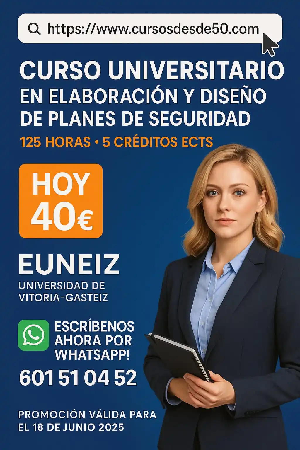 Image from Seguridad y Empleo 🇪🇦: 🎓 ¡SOLO HOY! Curso Universitario en Elaboración y Diseño de Planes de...