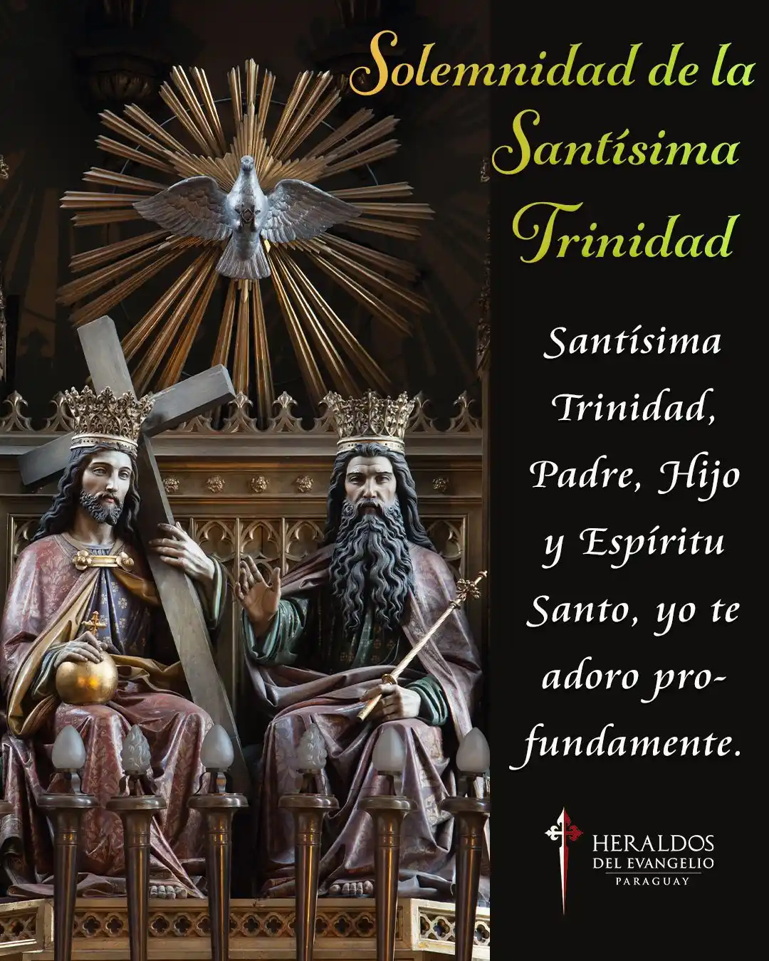 Image from Heraldos del Evangelio Paraguay: ⚜️ *¡UN BUEN CONSEJO PARA TI! ⚜️ Domingo, 15 de Junio: Solemnidad de l...