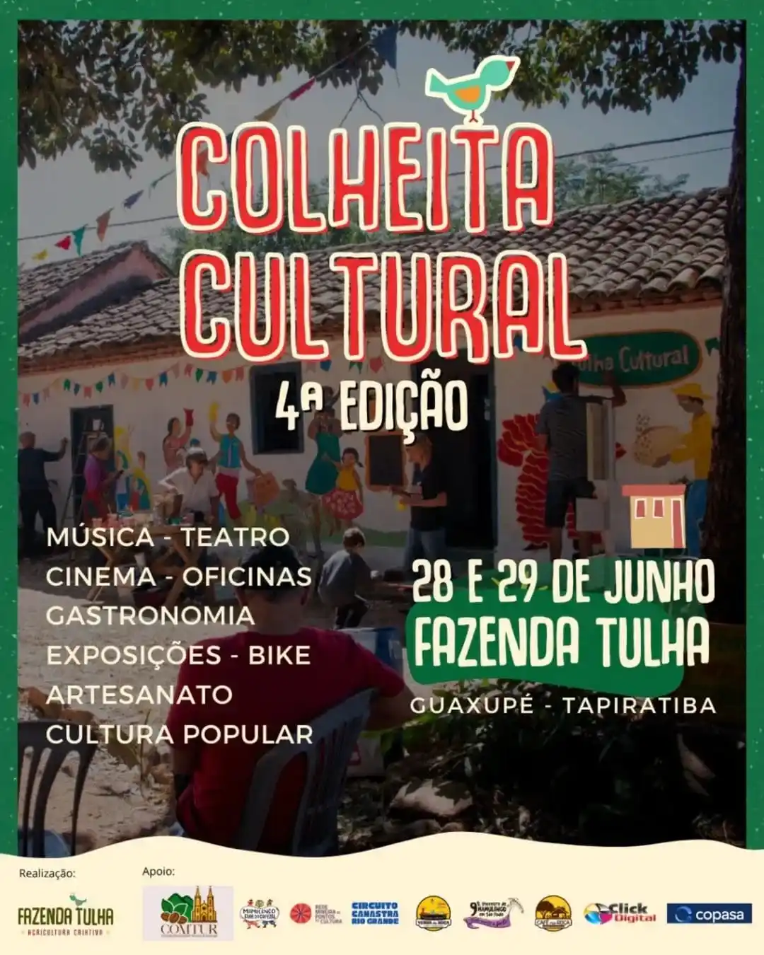 Image from JORNAL CORREIO SUDOESTE GUAXUPE MG: 🌾 Vem aí a 4ª Colheita Cultural!🌾   Nos dias 28 e 29 de junho, a Faz...