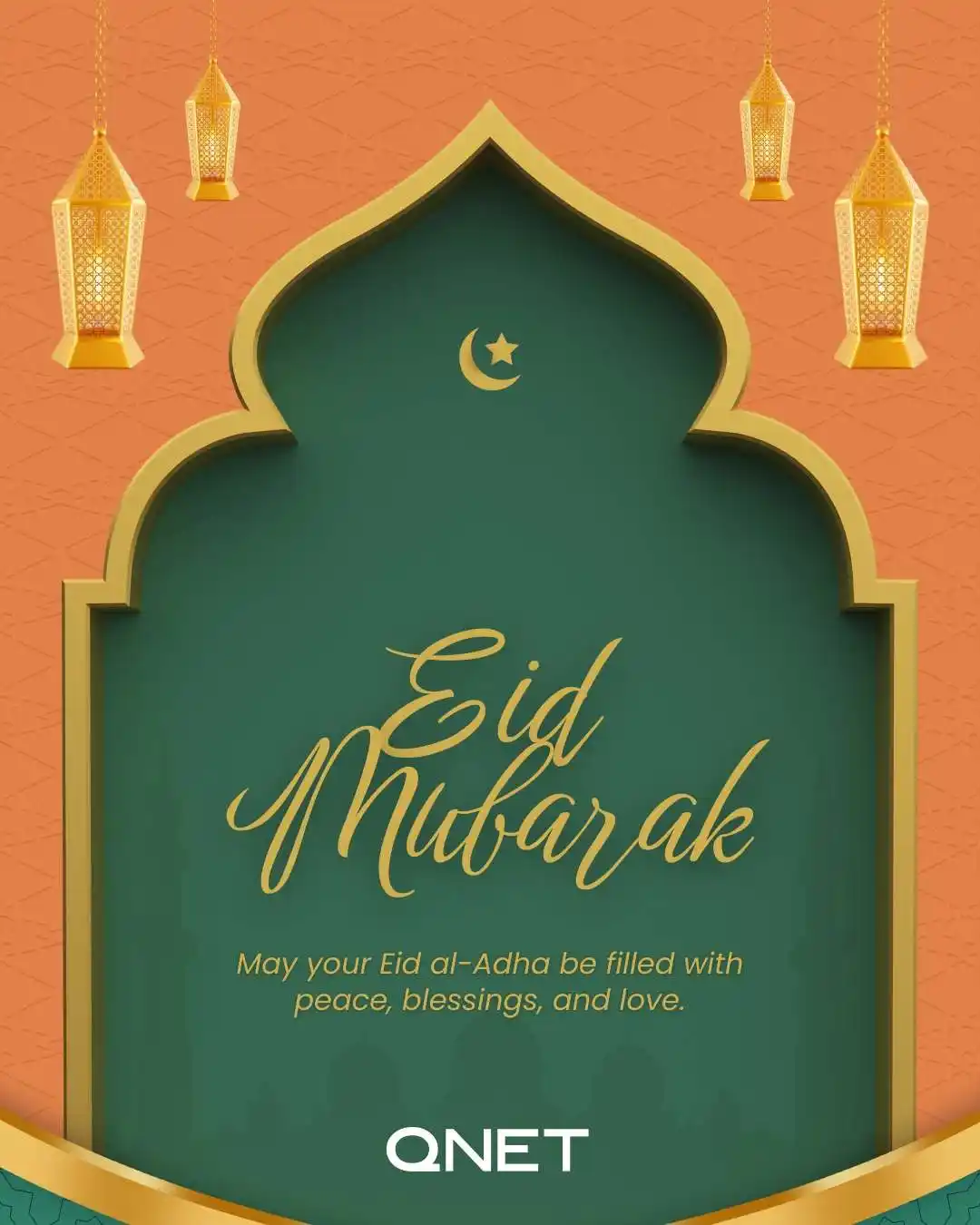 Image from QNET Africa: Wishing you and your loved ones a blessed and joyous Eid al-Adha! 🌙✨ ...