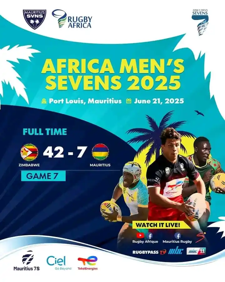 Image from SPORTS GRIND WITH BUHLE: Zimbabwe 🇿🇼 secured a big win over hosts Mauritius 🇲🇺, with The Sa...