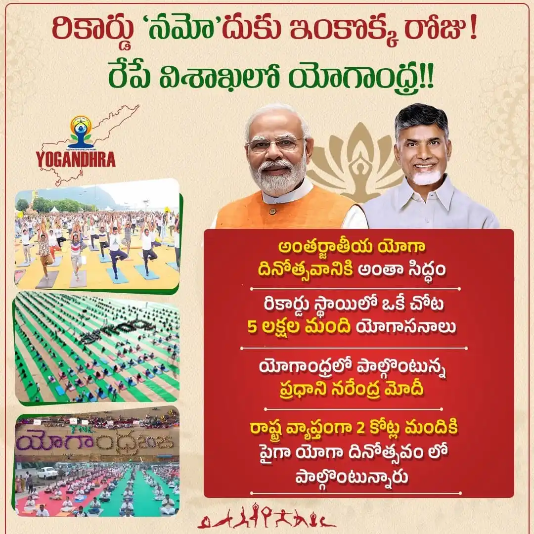 Image from Vasamsetti Subash: అంతర్జాతీయ యోగా దినోత్సవం రోజున ఆంధ్రప్రదేశ్ సరికొత్త రికార్డును సృష్ట...