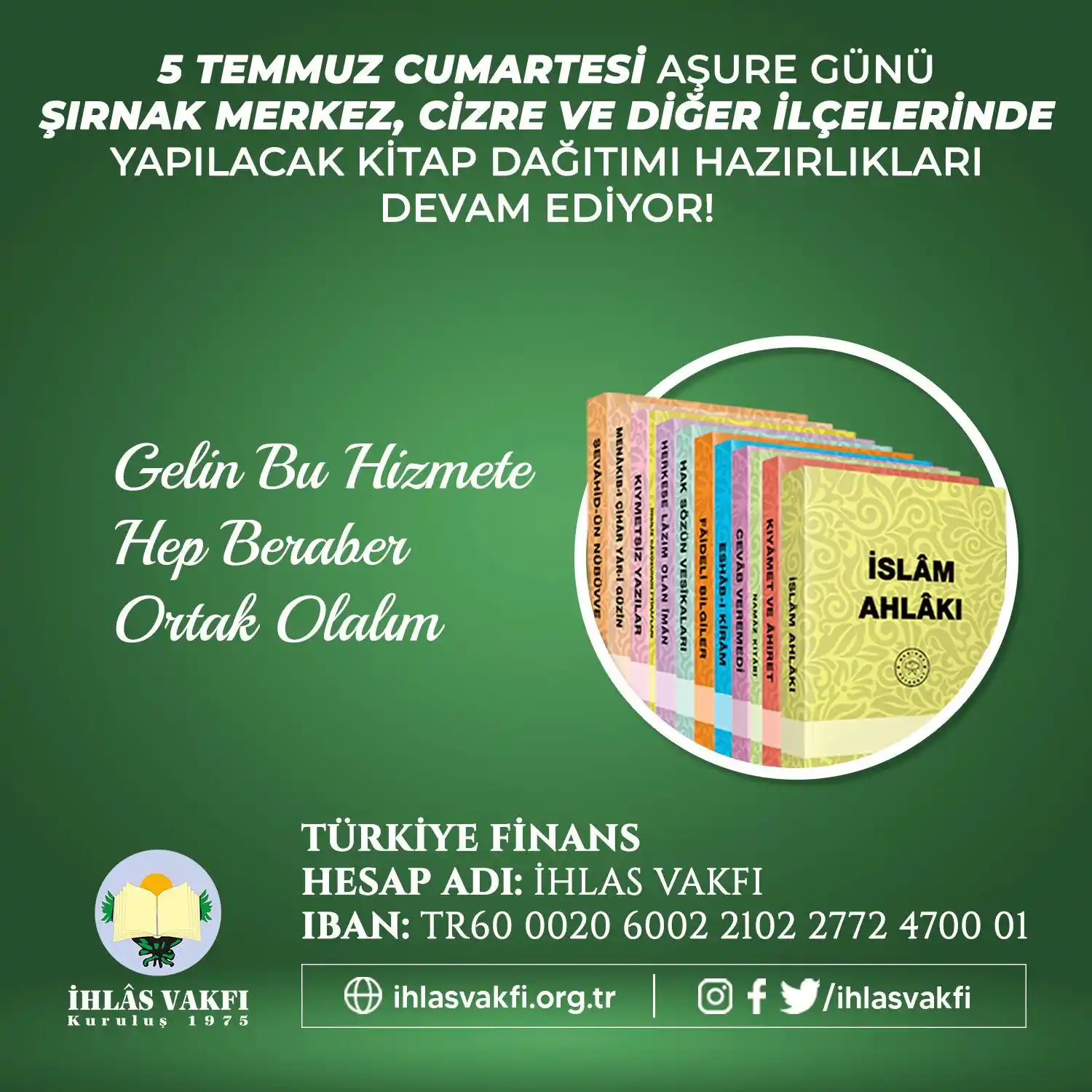 Image from İHLAS VAKFI: *Aşure Günü Kitap Dağıtımı* 🌹Bir kültür hizmeti olarak Aşure gününde...