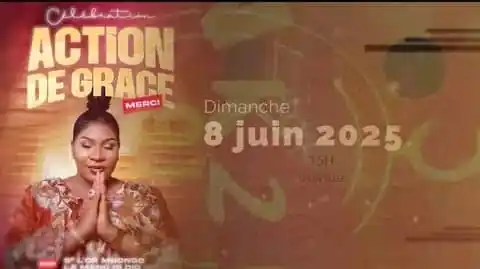 Image from POURELLE.INFO: Célébration Action de Grâce 2025 : L’artiste gospel L’or MBONGO en con...