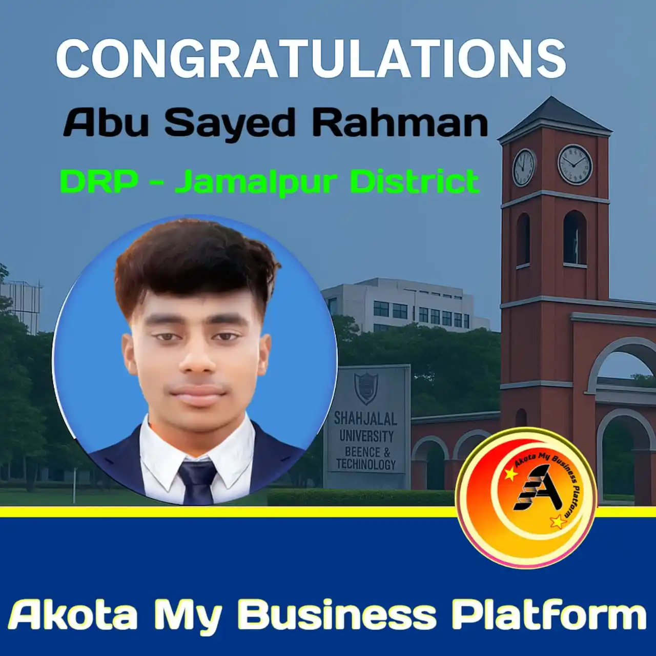 Image from Akota My Business Platform Official: 🎉Congratulations🎉  আলহামদুলিল্লাহ! একতা পরিবারের নতুন দায়িত্বপ্রাপ্ত...