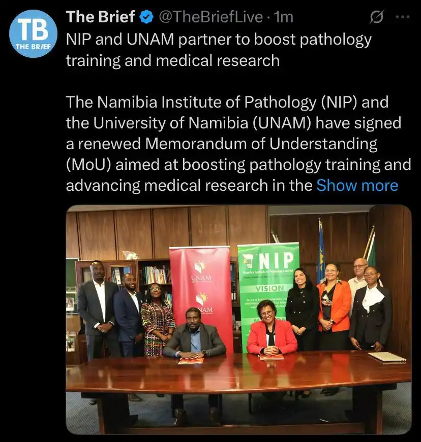 Image from The Brief Live and Namibia Mining & Energy : https://thebrief.com.na/2025/06/nip-and-unam-partner-to-boost-patholog...