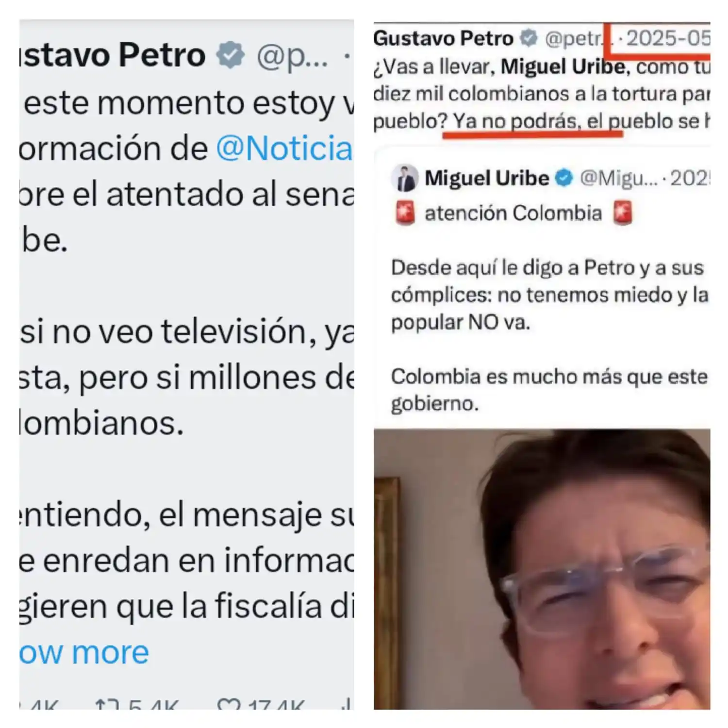 Image from USBB BREAKING NEWS EN ESPAÑOL: ⬆️🔴🤔 *NUEVO* 🚨 🇨🇴 *Anoche Petro publicó éste mensaje llamando l...