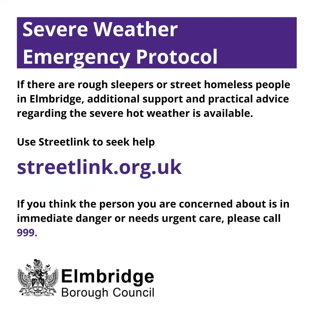 Image from Elmbridge Borough Council: *Our Severe Weather Emergency Protocol (SWEP) has been activated today...