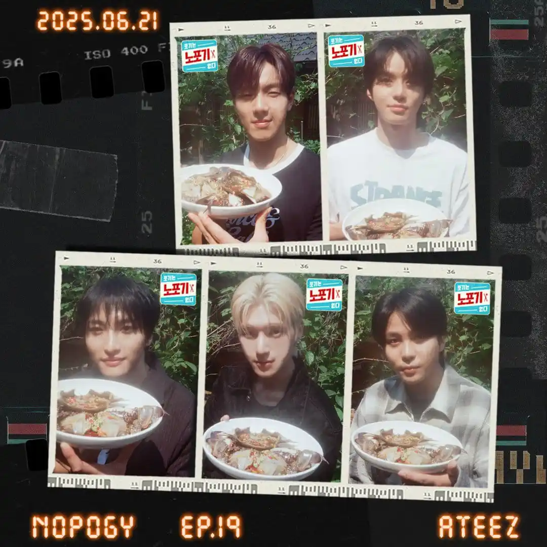 Image from 𝟖 𝐌𝐀𝐊𝐄𝐒 𝟏 𝐓𝐄𝐀𝐌 | ATEEZ UPDATES: *Restoran legendaris ke-18 🍴 Get-EAT❣* *Lima potret di restoran legen...