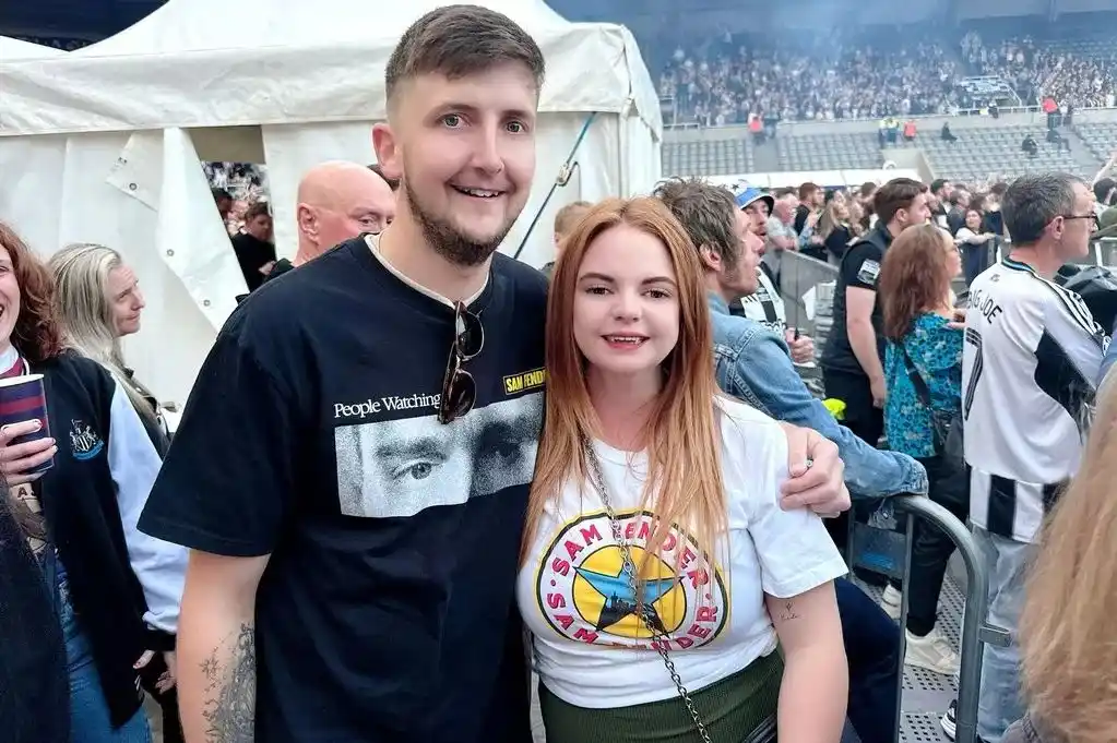 Image from ChronicleLive: *Sam Fender 'superfan' couple get engaged at Newcastle gig*  Full stor...