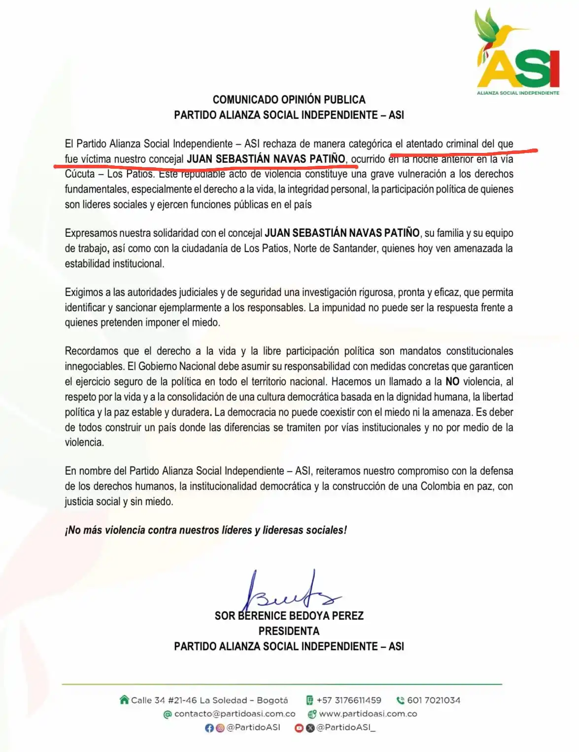 Image from USBB BREAKING NEWS EN ESPAÑOL: ⬆️🔴🤔 *ÚLTIMA HORA 🚨 🇨🇴* *Consternación en Los Patios, Norte de...