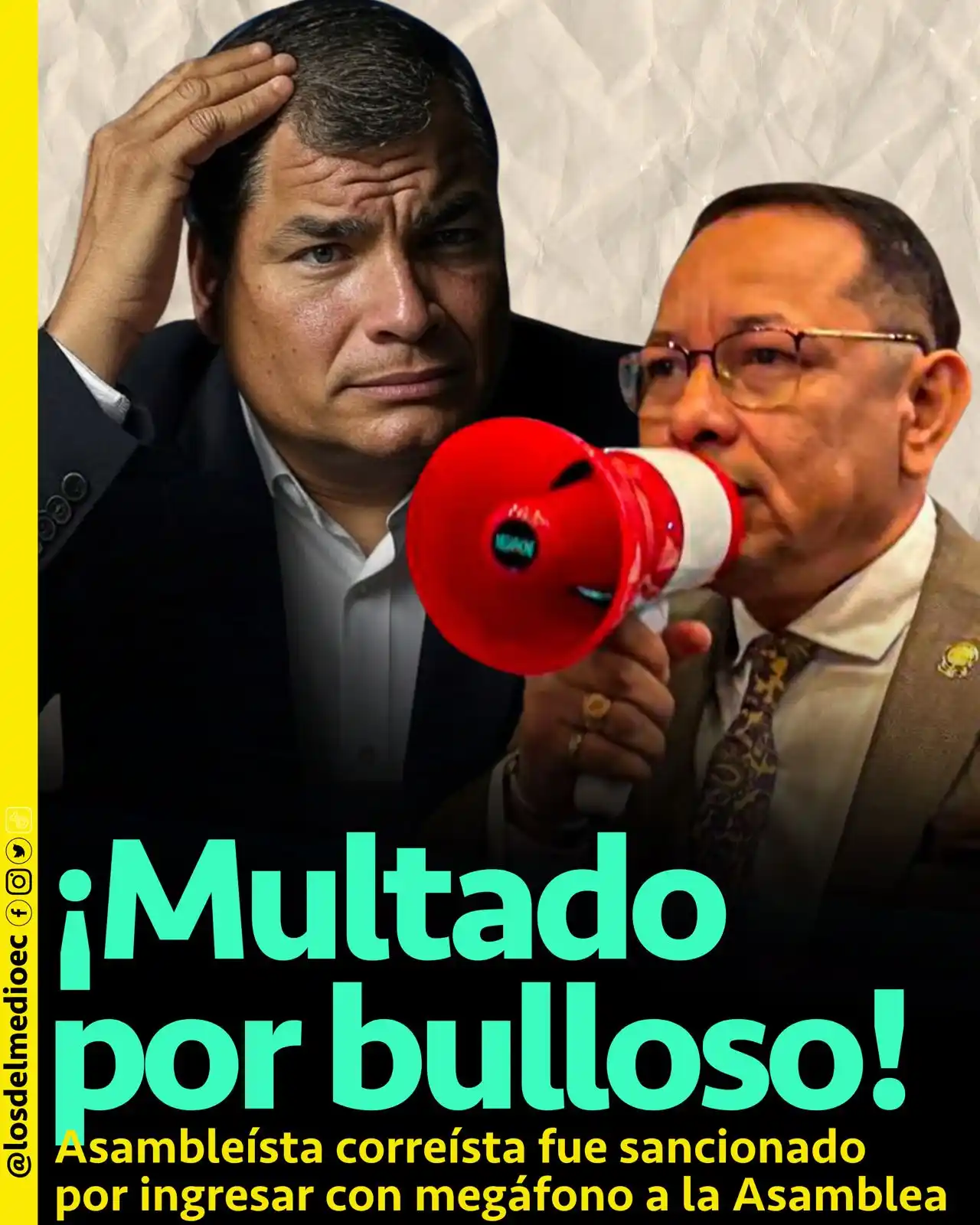 Image from Los Del Medio: 🔴ATENCIÓN El asambleísta de la Revolución Ciudadana (RC5), Ronald Go...