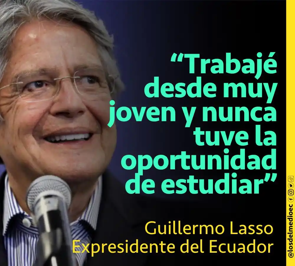 Image from Los Del Medio: 🔴ATENCIÓN Guillermo Lasso compartió este lunes un emotivo mensaje e...