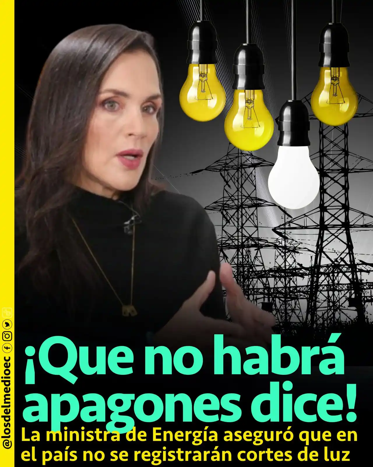 Image from Los Del Medio: 🔴ATENCIÓN  La ministra de Energía, Inés Manzano, aseguró que no se re...
