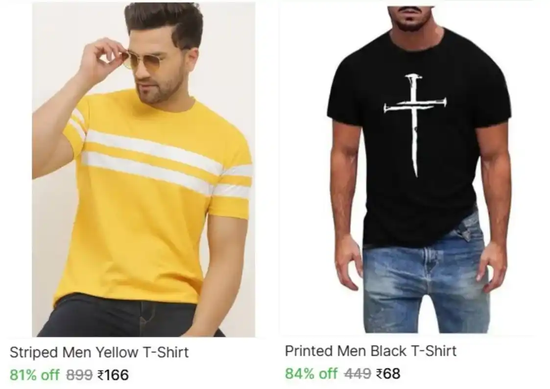Image from Shopping Loot Deals Hot Offers Prolooterz Amazon Flipkart Myntra Best Online Daily Alerts: *🔥Biggest Loot: Tshirts Start From ₹68 Only !* 👉 Buy here: https://...