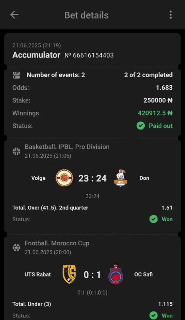 Image from Odion Comedy : 🏆🏆 *BOOOOOMM!! LIVE BET WON!! 420K PAID OUT !!*   My money grows lik...