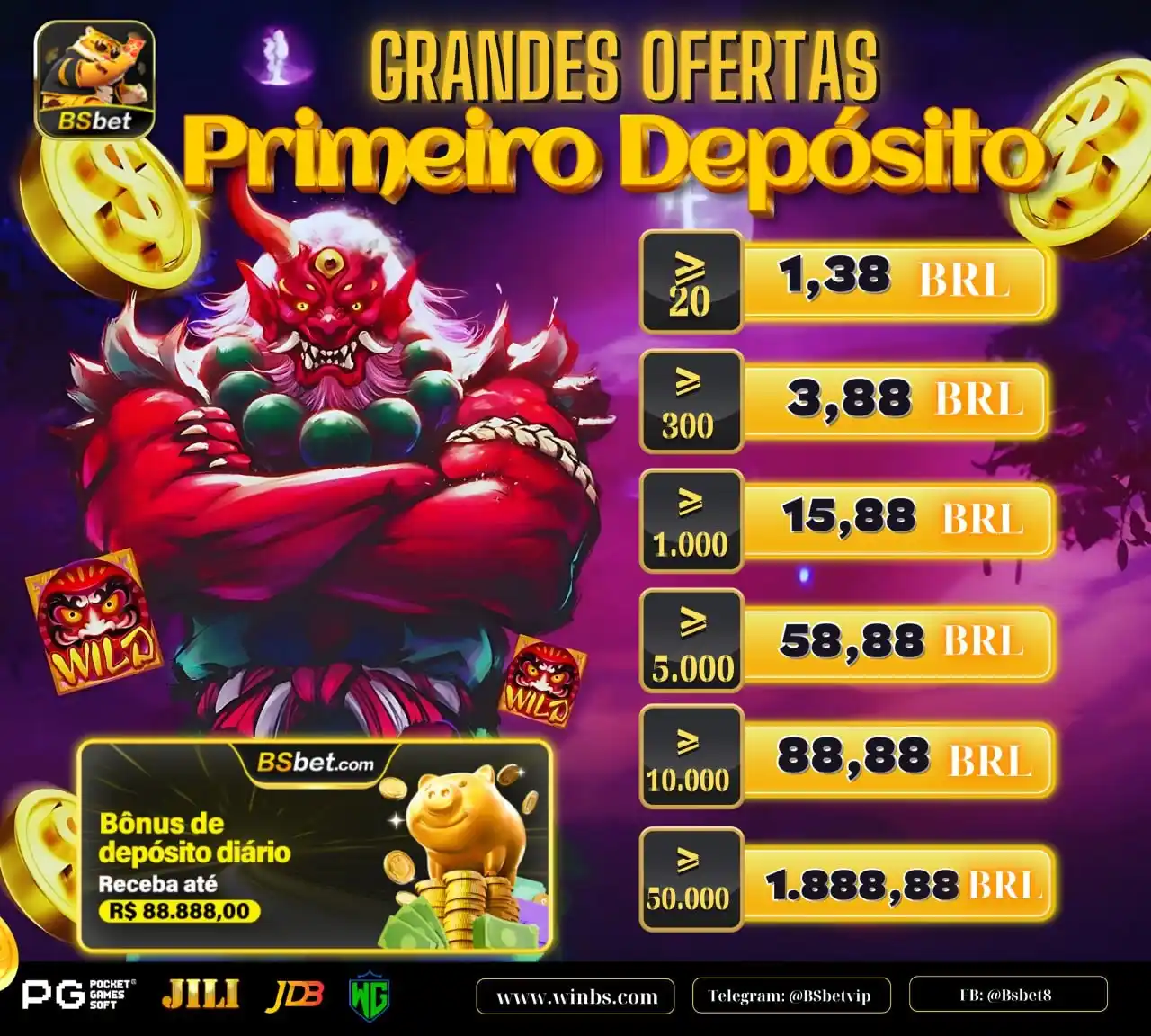 Image from Bsbet | Canal Oficial: 💫 _*BSBET.VIP*_ 💫   🔥 Atividades diárias de recarga cumulativa  🔥 ...