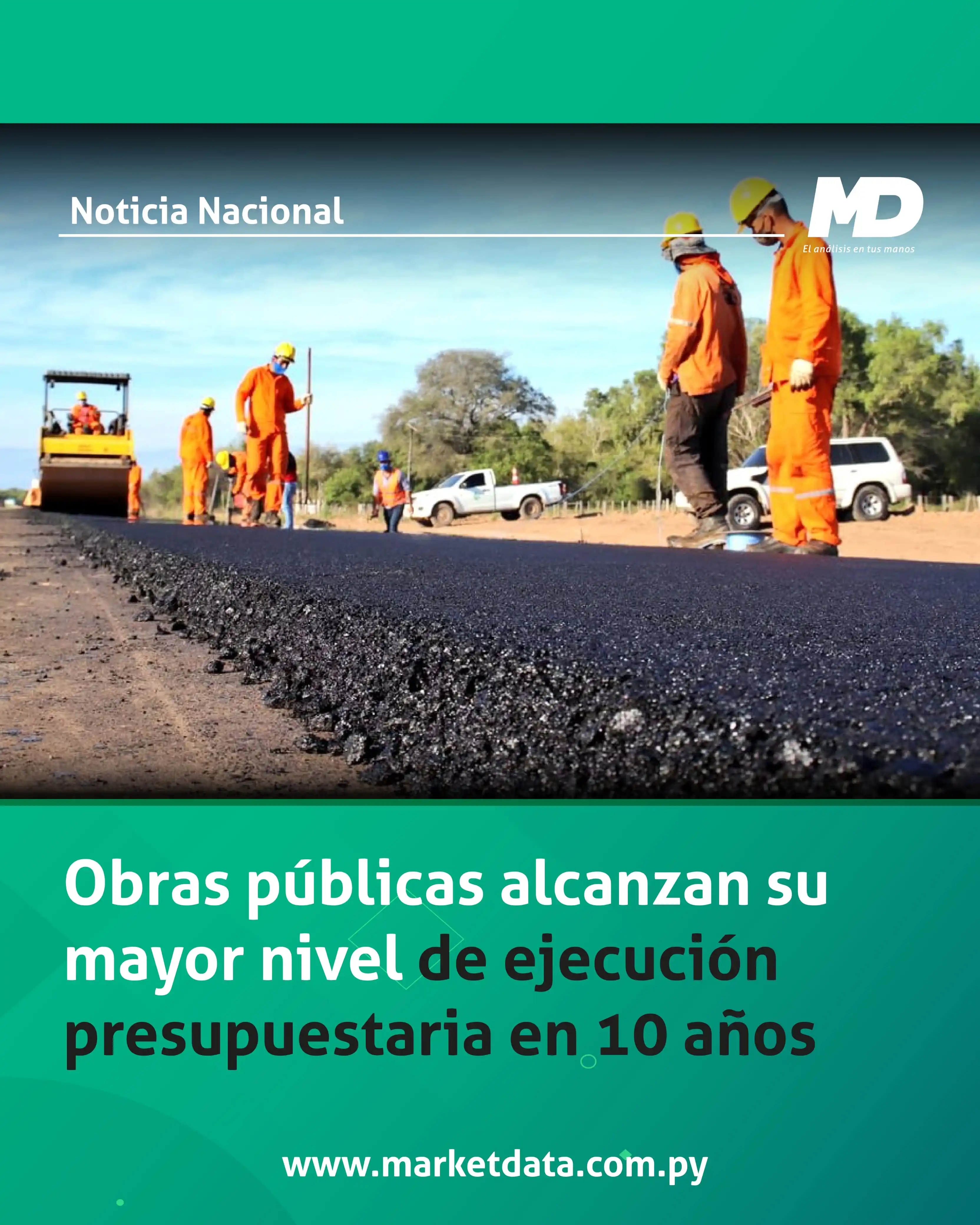 Image from MarketData: 🚧 De enero a mayo de este año, el Ministerio de Obras Públicas y Comu...