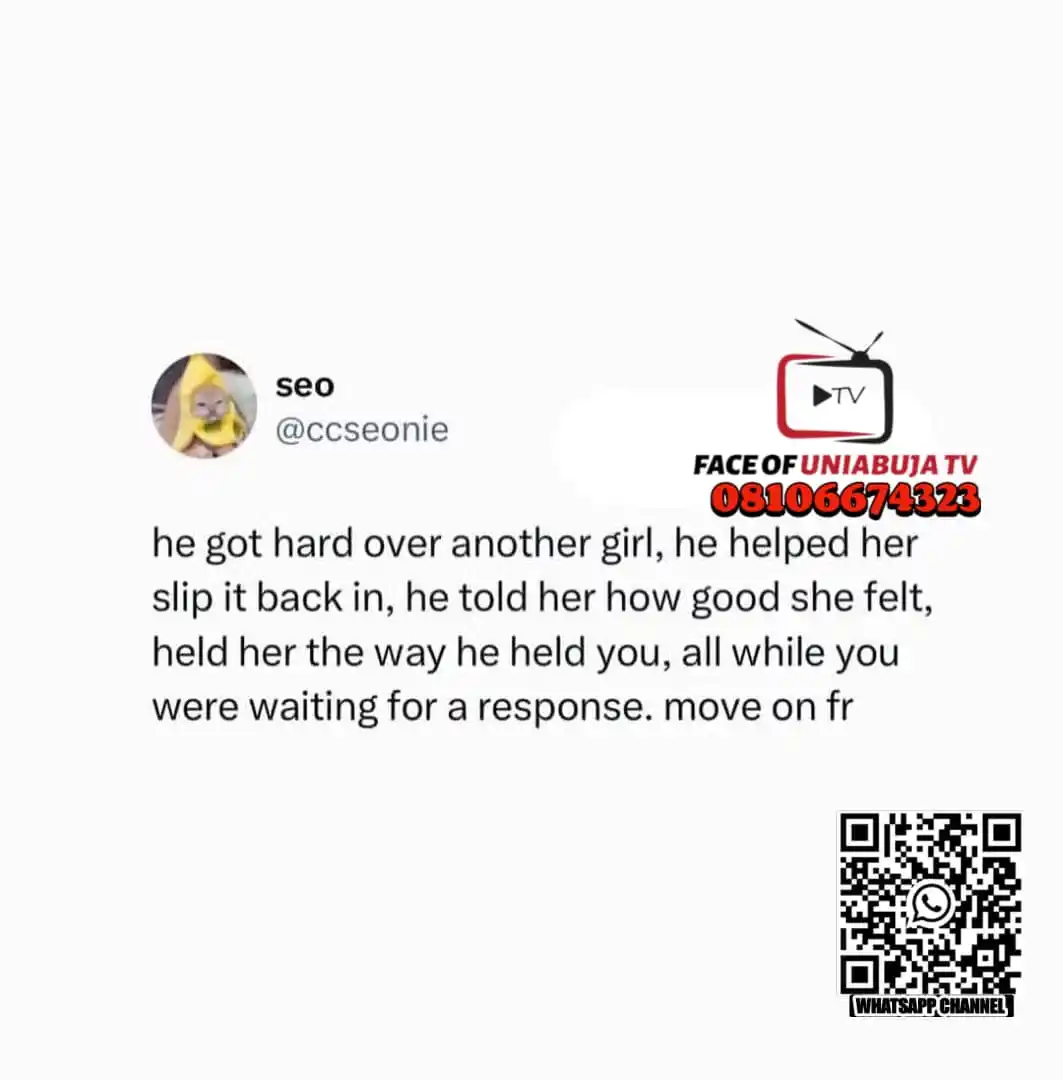 Image from 𝑭𝑨𝑪𝑬 𝑶𝑭 𝑨𝑩𝑼𝑱𝑨  𝑵𝑬𝑾𝑺  𝑹𝑶𝑶𝑴: Do yall really think cheating is a mistake or a choice ?...