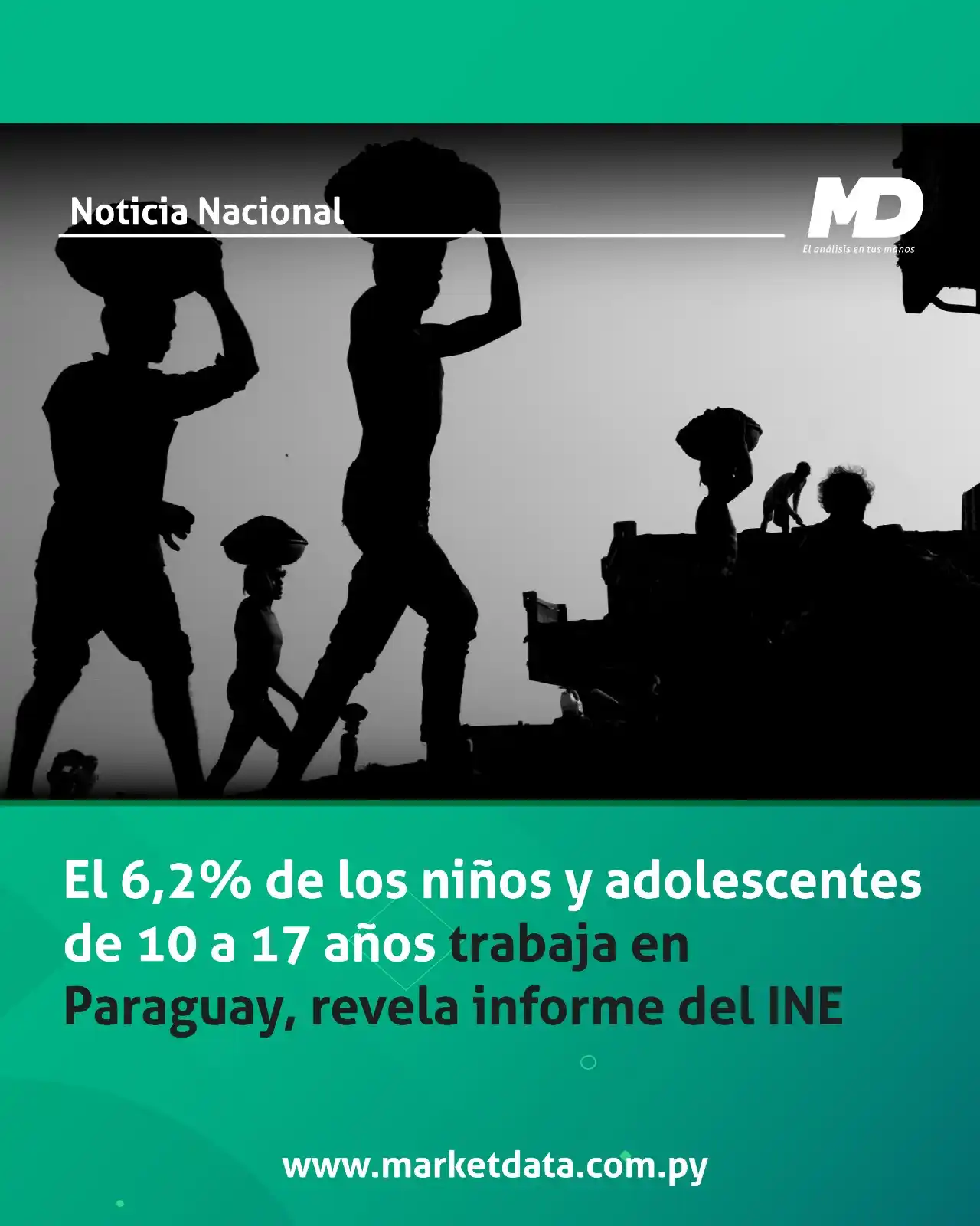 Image from MarketData: 🧱 En el marco del Día Mundial contra el Trabajo Infantil, el INE publ...