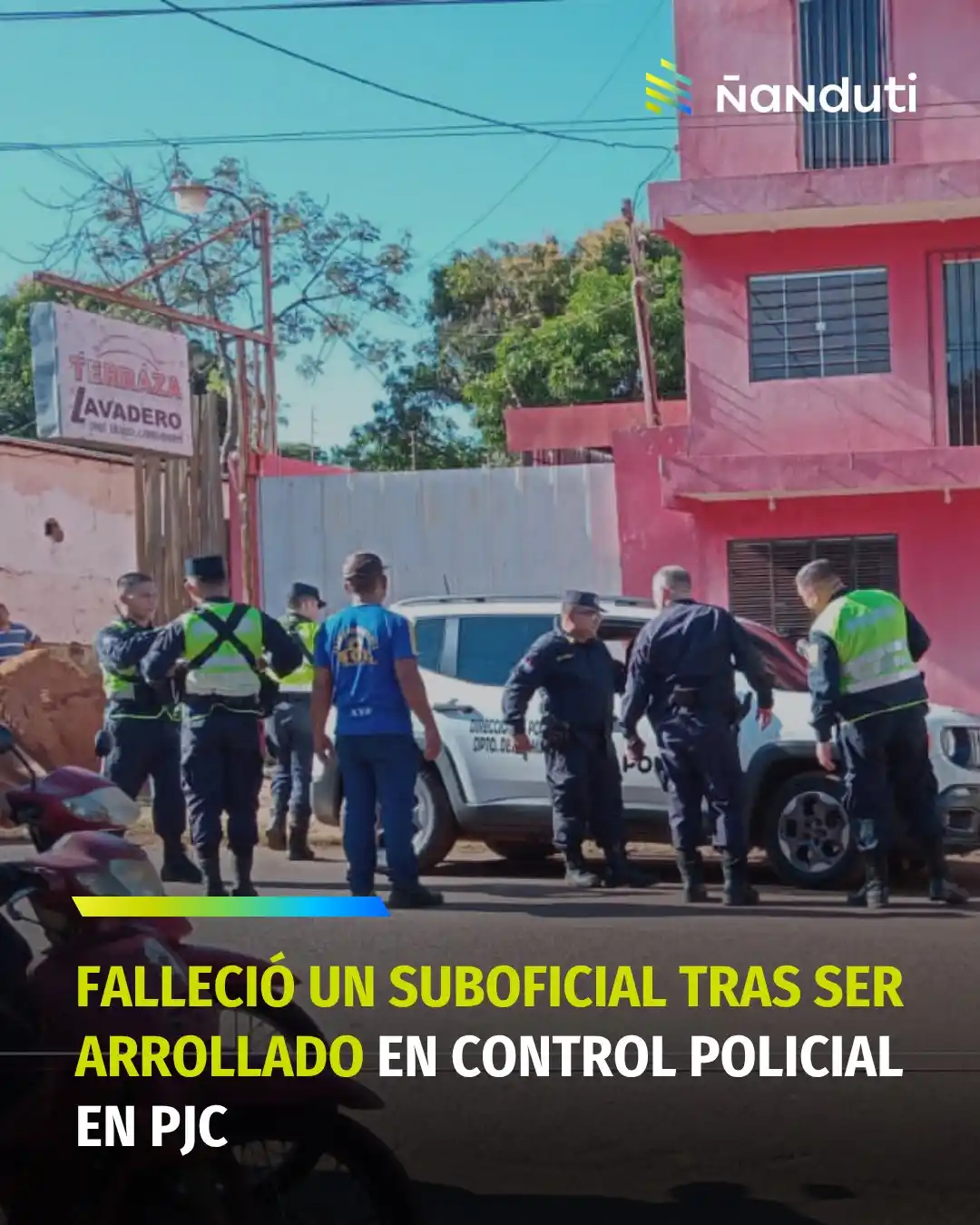 Image from Radio Ñandutí 1020 AM: 🚨 Falleció un suboficial tras ser arrollado en control policial en PJ...