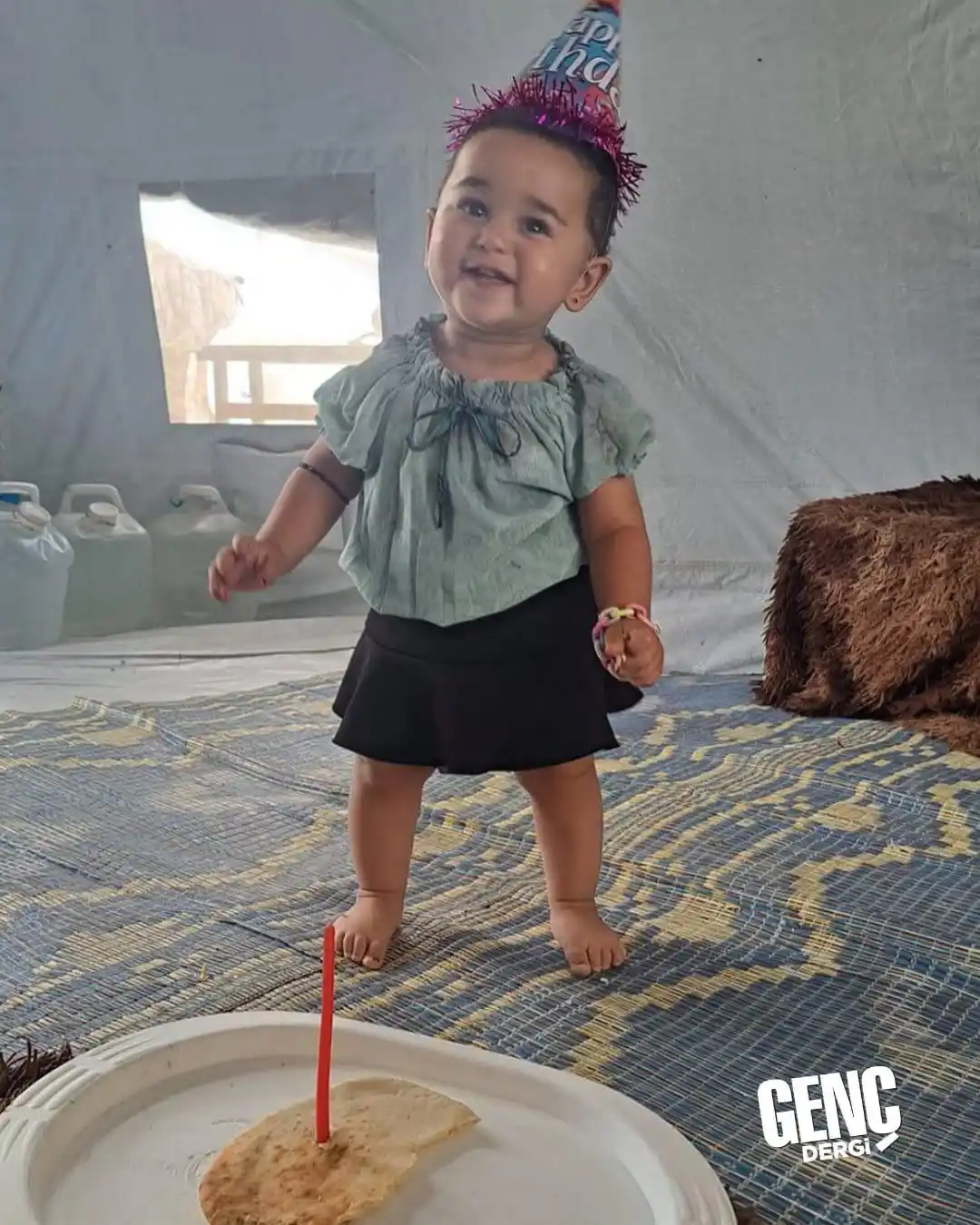 Image from GENÇ Dergi: Gazze’deki küçük Rima’nın doğum günü kutlandı...  Elektrik yok, su yok...