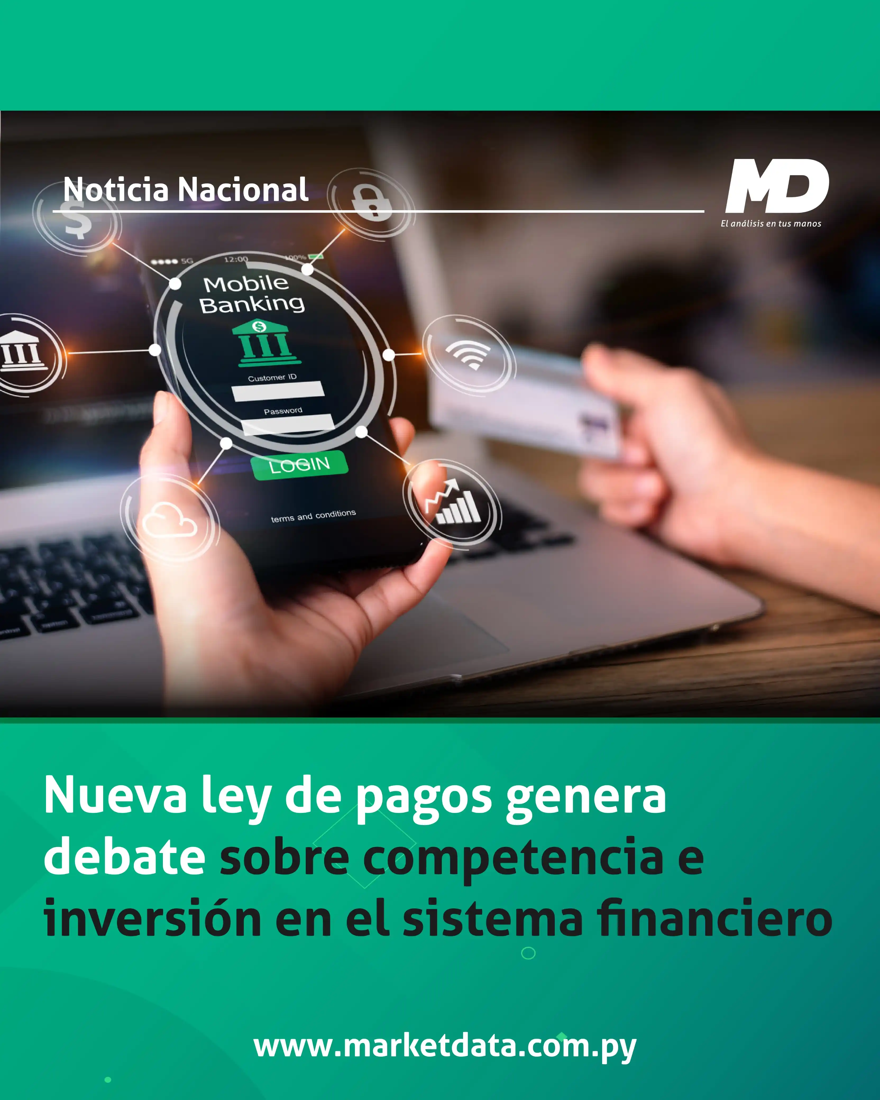 Image from MarketData: 📱La empresa procesadora de pagos Bancard, advirtió mediante un comuni...