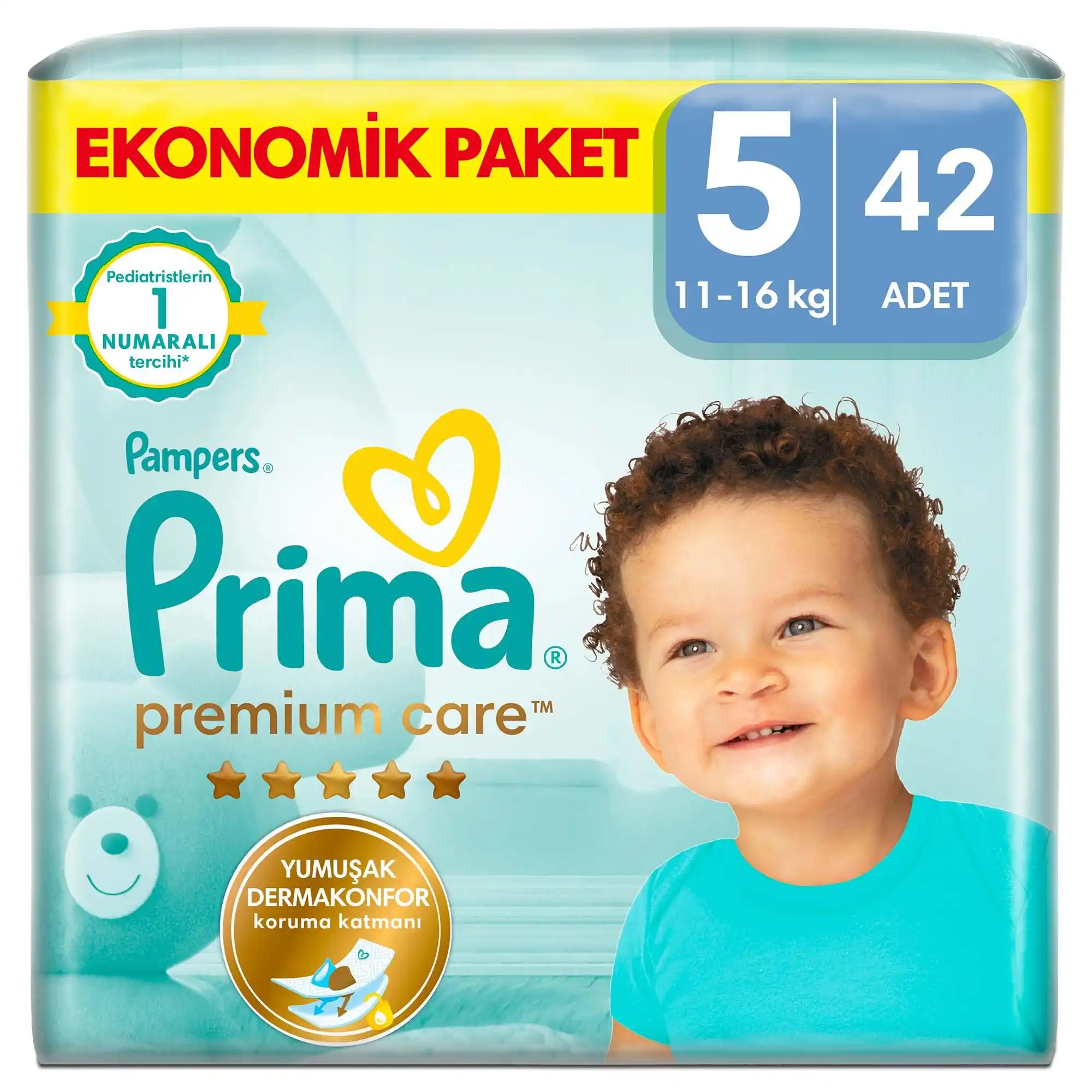 Image from Taze Fırsat Mini: Az Harca, Çok Kazan! 🎉: Prima Bebek Bezi Premium Care 5 Numara 42 Adet Ekonomik Paket         ...