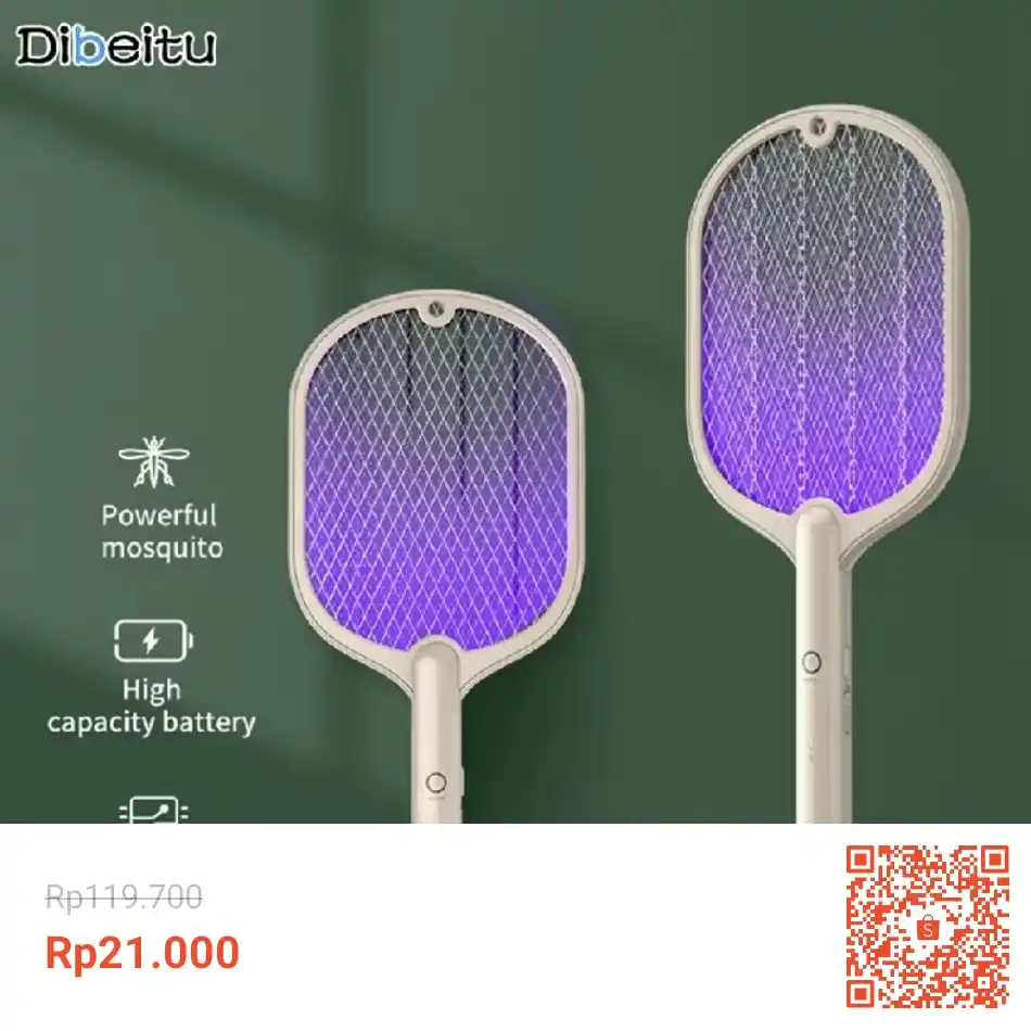 Image from Promo Racun Shopee x Lazada Serba Recehan🔥: Raket Nyamuk Listrik 2in1 Multifungsi/ Raket Nyamuk Elektrik Rechargea...