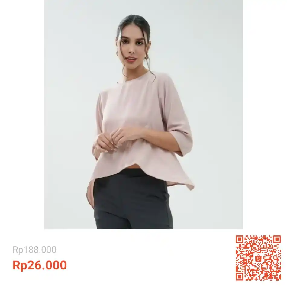 Image from Promo Racun Shopee x Lazada Serba Recehan🔥: Temukan Hardware Clothing Blouse Atasan Wanita Hardware Blouse Asymetr...