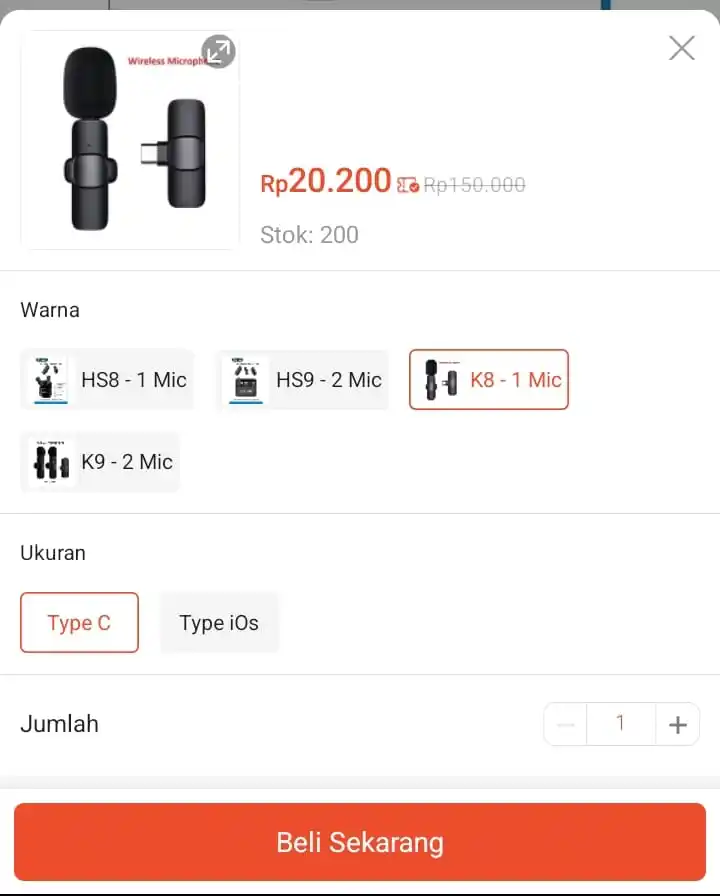 Image from Promo Racun Shopee x Lazada Serba Recehan🔥: Temukan Microphone Nirkabel Lavalier Dual Wireless Mic Bluetooth Porta...