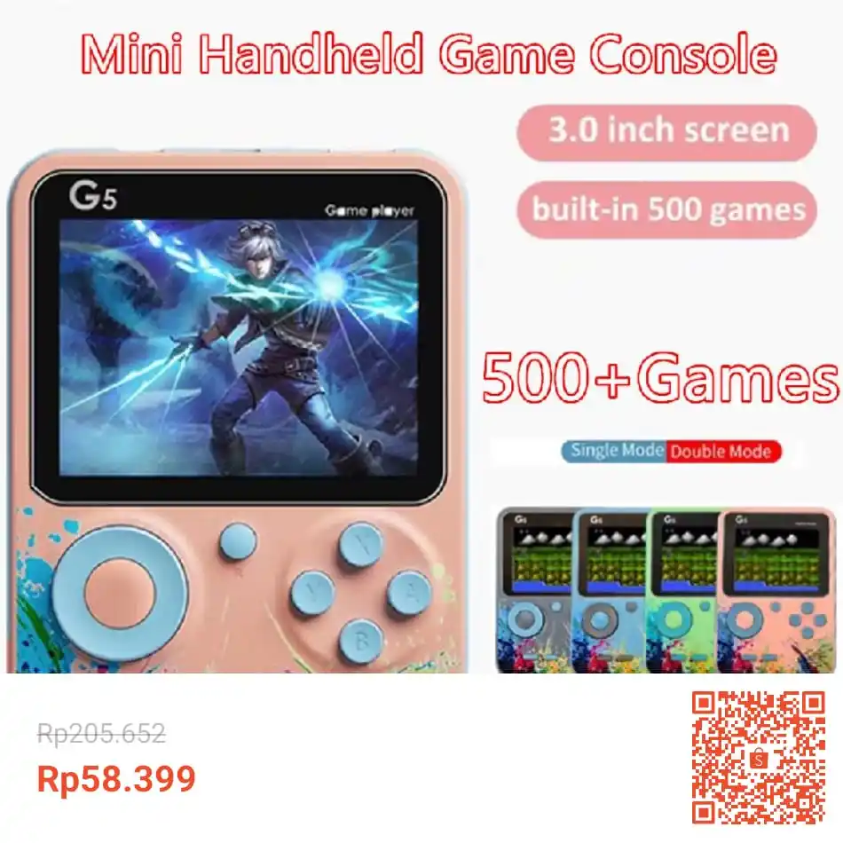 Image from Promo Racun Shopee x Lazada Serba Recehan🔥: Temukan Portable G5 Game Player Connect to TV or Gamepad 1000mAh Playe...