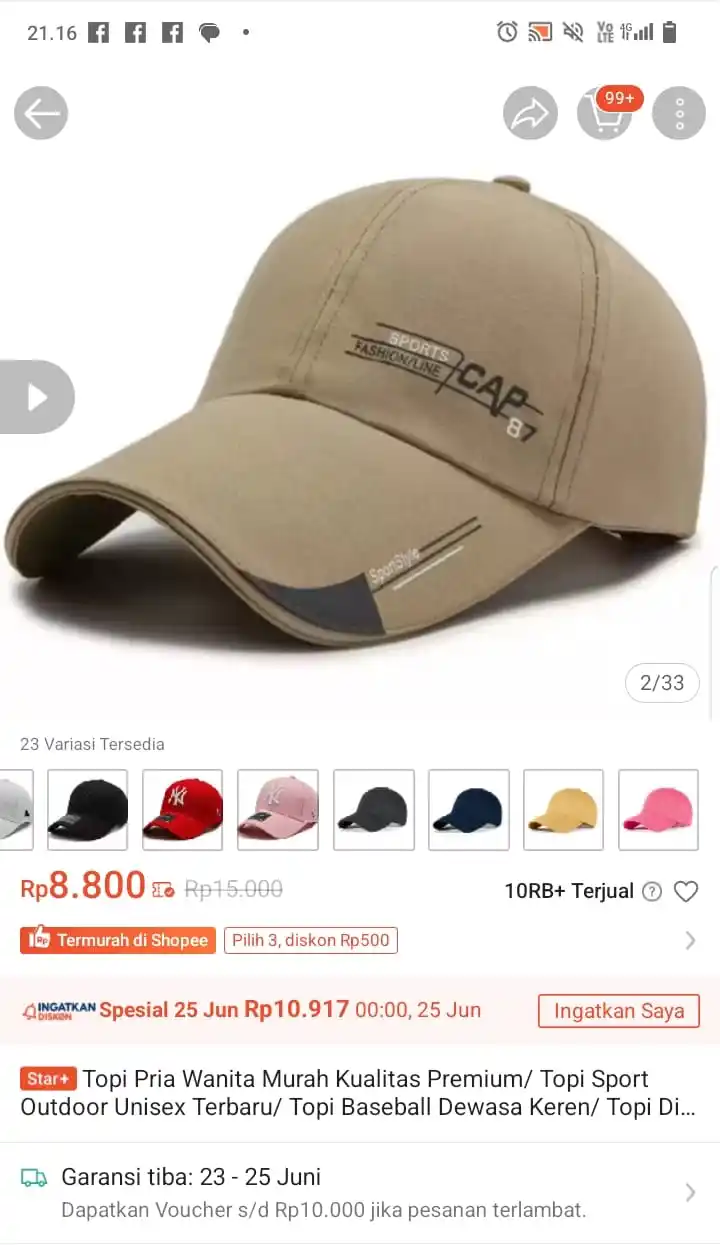 Image from Promo Racun Shopee x Lazada Serba Recehan🔥: Temukan Topi Pria Wanita Murah Kualitas Premium/ Topi Sport Outdoor Un...