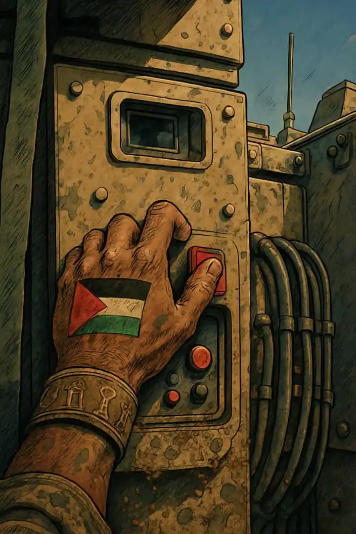 Image from مخيم الرمل الفلسطيني باللادقية -  🇵🇸 LATTAKIA CAMP: تلك اليد تقاتل بعقيدة، لا بأمر. يدٌ لصاحب الأرض، لا طارئ عليها....