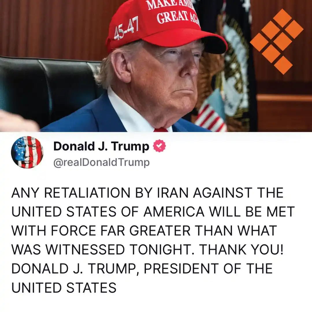 Image from Quadratín Querétaro: 🗣️ Trump reitera advertencia a Irán tras dar mensaje a la nación: 🚨...