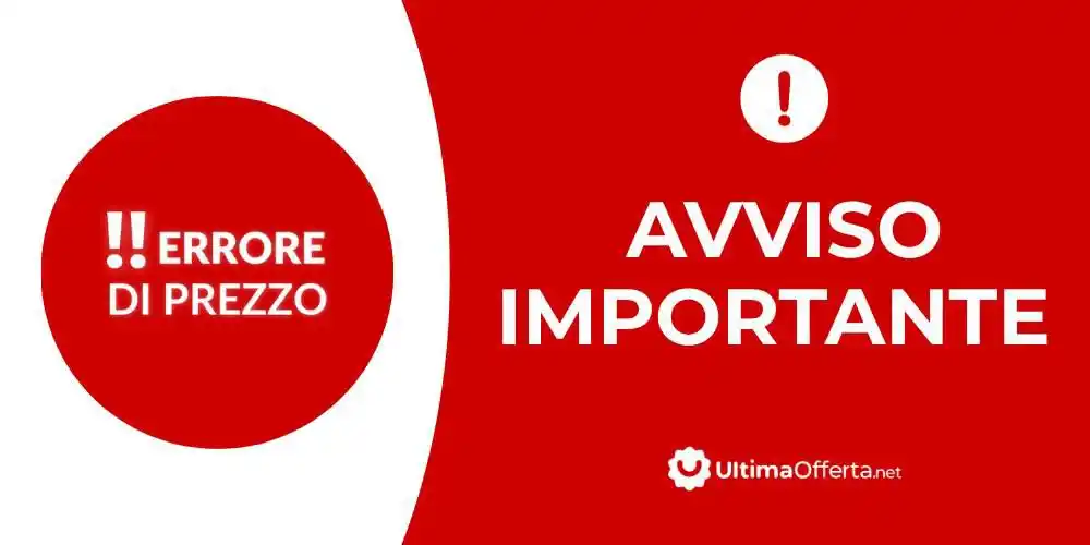Image from ‼️ ERRORE DI PREZZO: ⚠️ *AVVISO IMPORTANTE*⚠️ Ricordiamo che questo canale *è riservato ai...