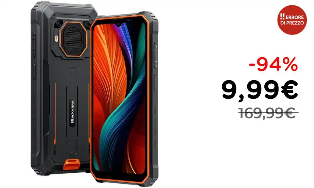 Image from ‼️ ERRORE DI PREZZO: 📱 *Blackview BV6200 Plus Rugged Smartphone, 11000mAh, 24GB+256GB, Ara...