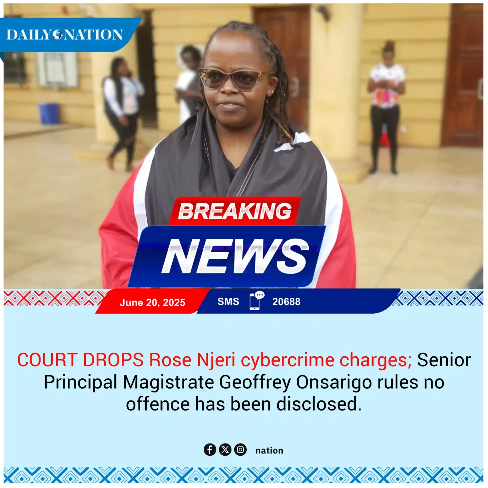 Image from Nation.Africa: COURT DROPS Rose Njeri cybercrime charges; Senior Principal Magistrate...
